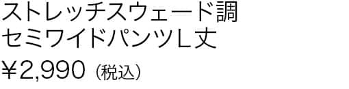 ストレッチスウェード調セミワイドパンツＬ丈