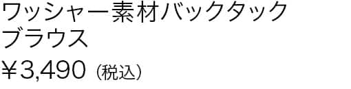 ワッシャー素材バックタックブラウス