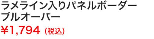 ラメライン入りパネルボーダープルオーバー