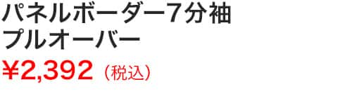 パネルボーダー７分袖プルオーバー