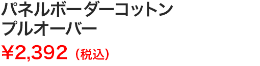 パネルボーダーコットンプルオーバー