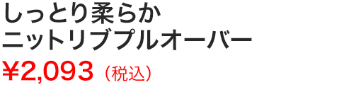 しっとり柔らかニットリブプルオーバー