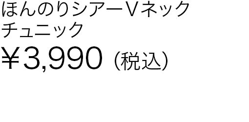 ほんのりシアーＶネックチュニック